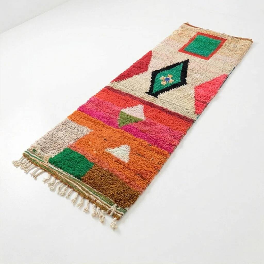 Colourful Berber hallway rug 75 x 280 cm