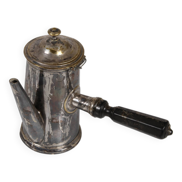 Individual silver-plated chocolate pot