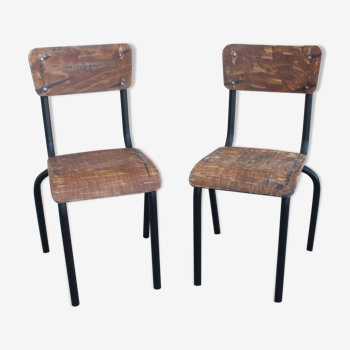 Set of school chairs