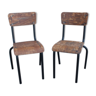 Set of school chairs