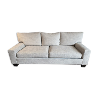 Sofa in light gray fabric - 3 seats