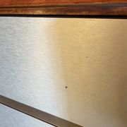 Pair of vintage rosewood and brushed aluminium chests of drawers