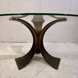 Mid-Century Glass And Bronze Coffee Table, 1960s