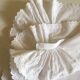 Pillowcase 19th century house at bellows in linen thread