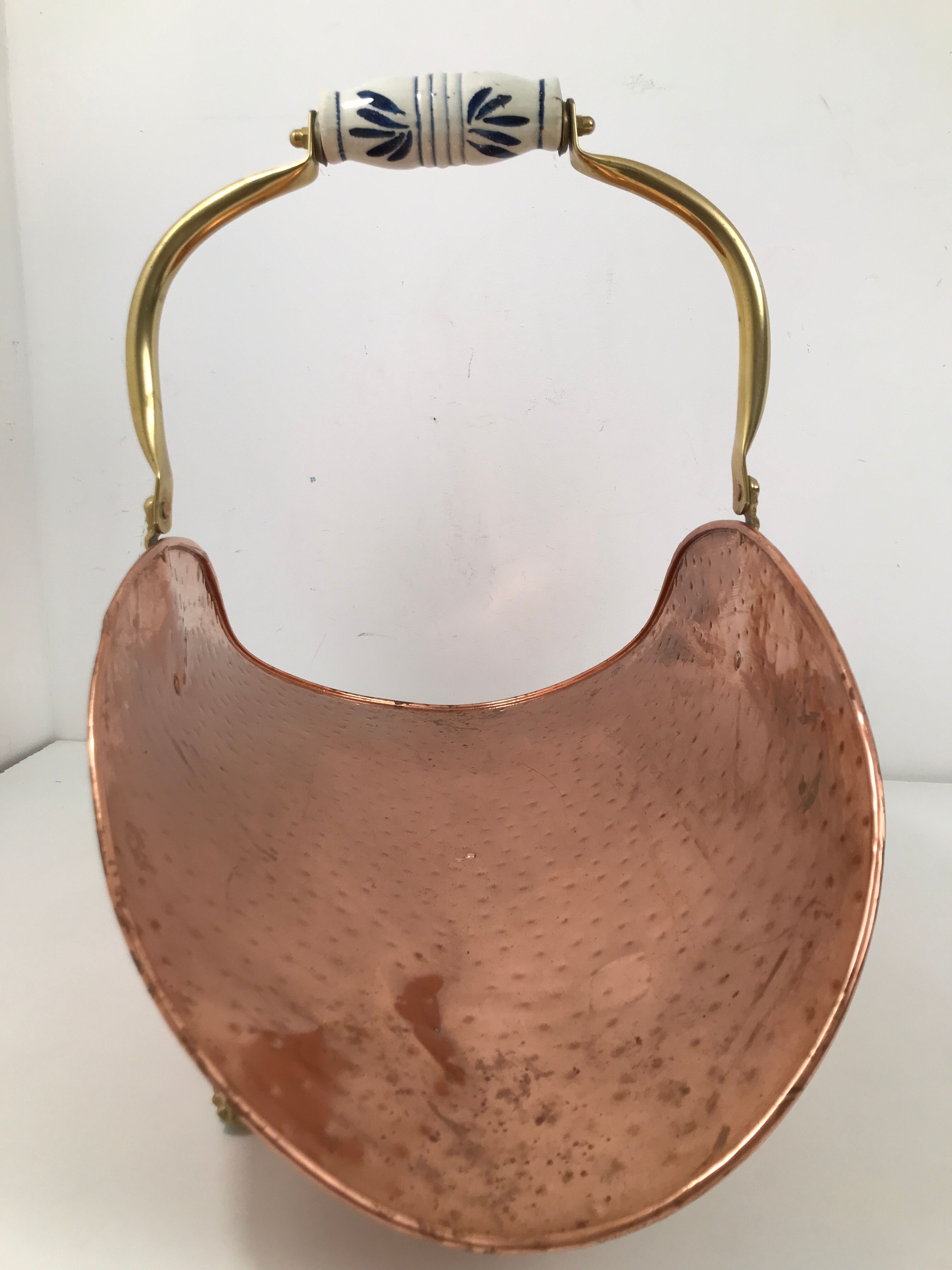 Old vintage copper buche door