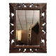 Antique 19th-century carved oak mirror