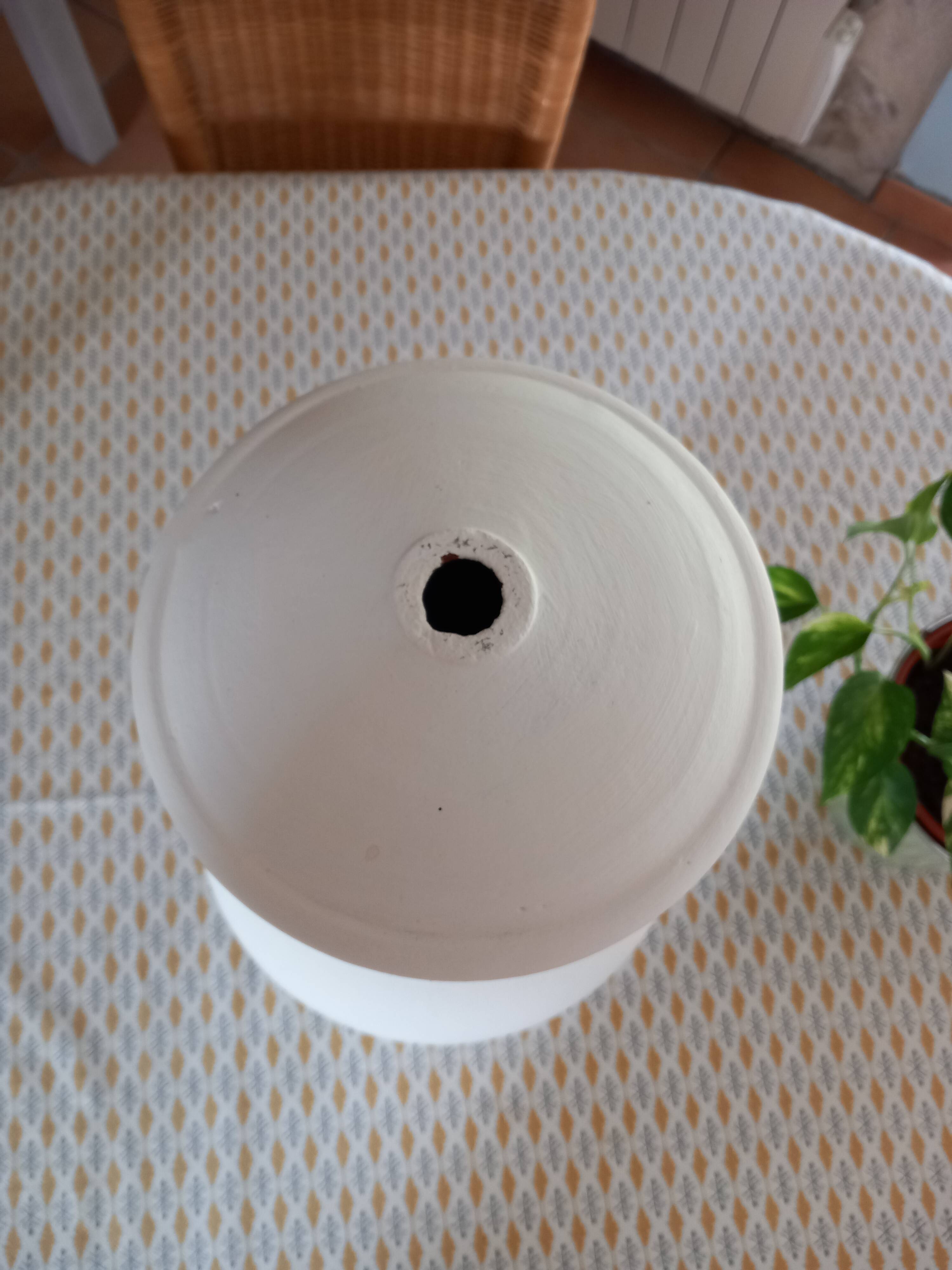 Vintage terracotta floor lamp bases without fittings