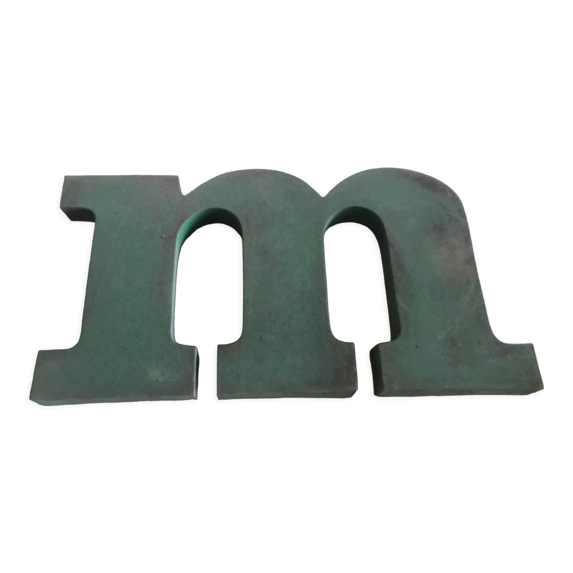 Industrial letter in zinc