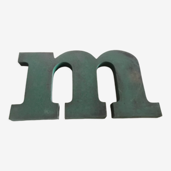 Industrial letter in zinc