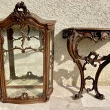 Louis XV Style Walnut Display Cabinet