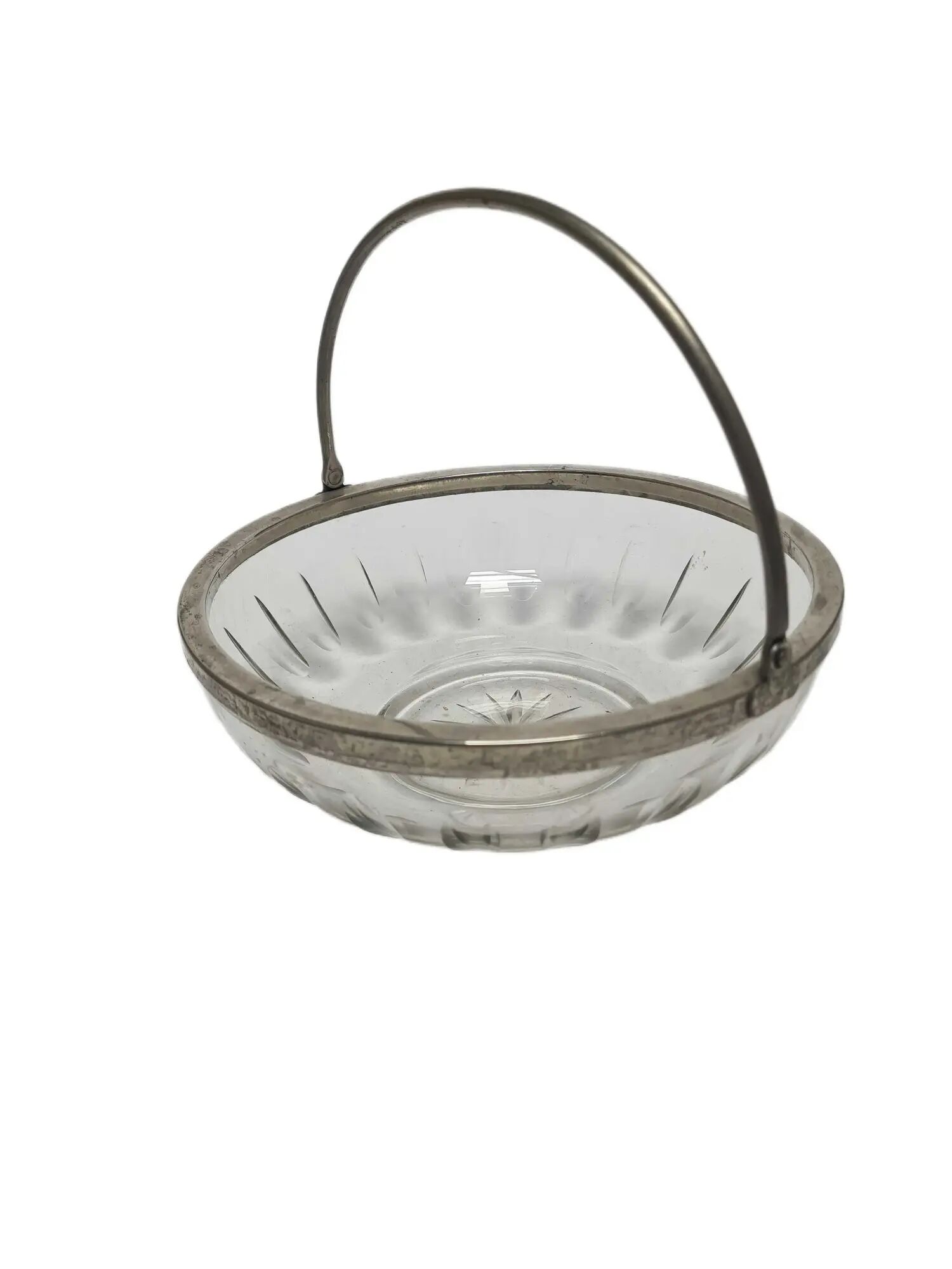 BCS Crystal Plate ART DECO with Brass Fittings