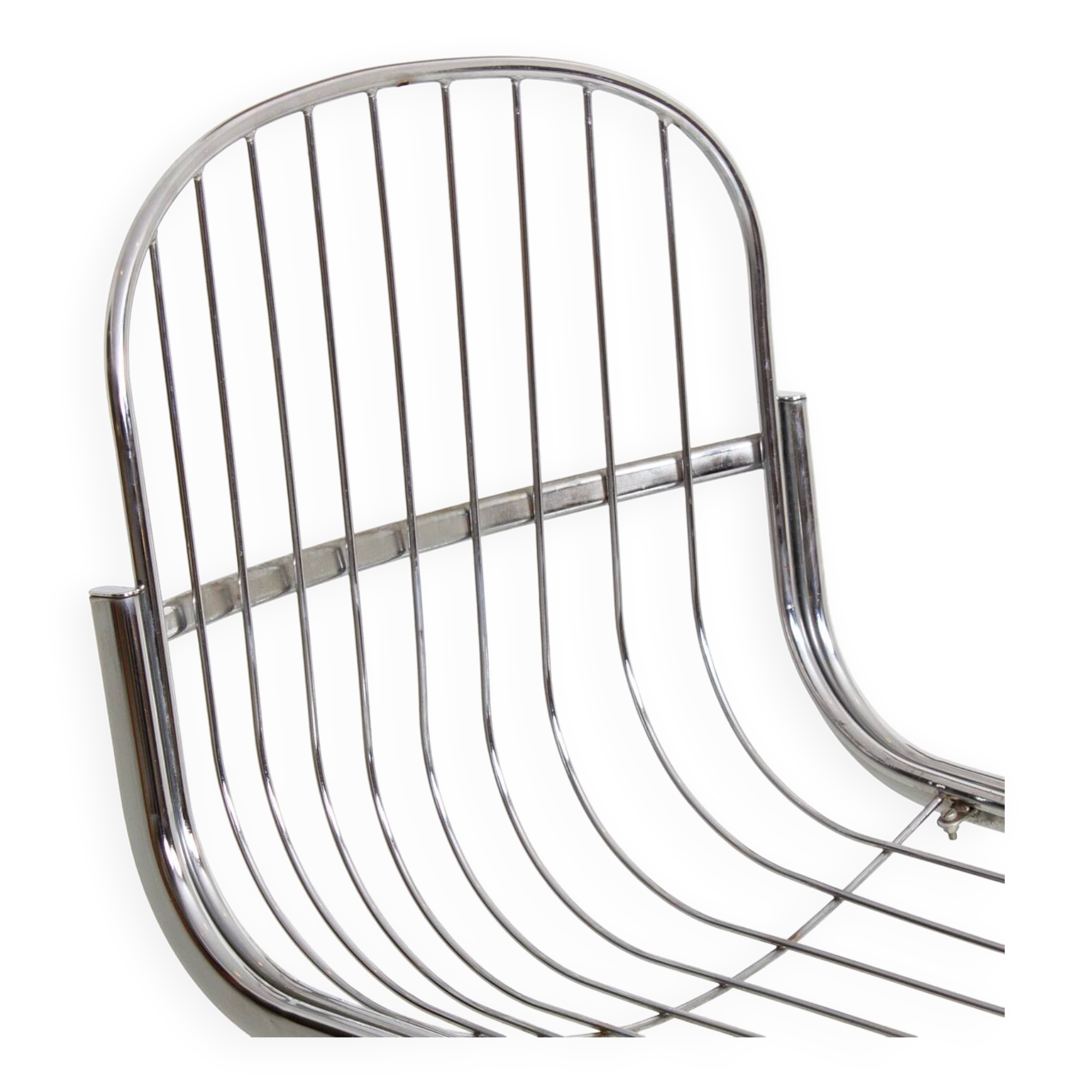 Set of 4 chrome steel chairs, Gastone Rinaldi, style  Italy, 1970