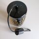 Amber blown glass and midnight blue metal hanging lamp 1960