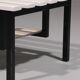 Vintage White Wooden Bench with Black Metal Frame