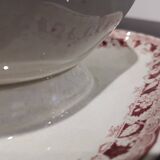 Iron earth gravy boat Moulin des Loups and Hamage Nord, red mulberry