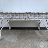 White Rattan Breakfast Tray