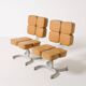 Unique brutalist chair, former Czechoslovakia, 1970s Large set available