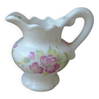 Small pitcher ceramic decoration pink flowers made in england