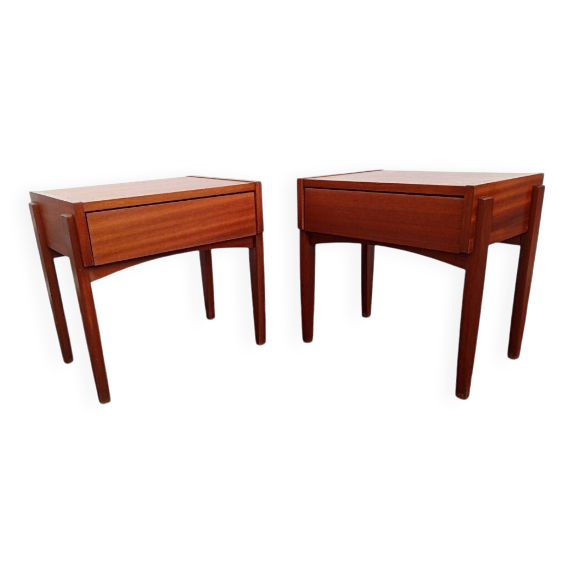 Pair of Scandinavian teak bedside tables
