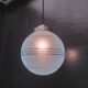 Blue glass ball pendant light