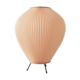 Cocoon lamp with pink pleated shade, 50's lighting