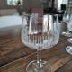 Set of 11 old wine glasses shaped chiseled crystal balloons