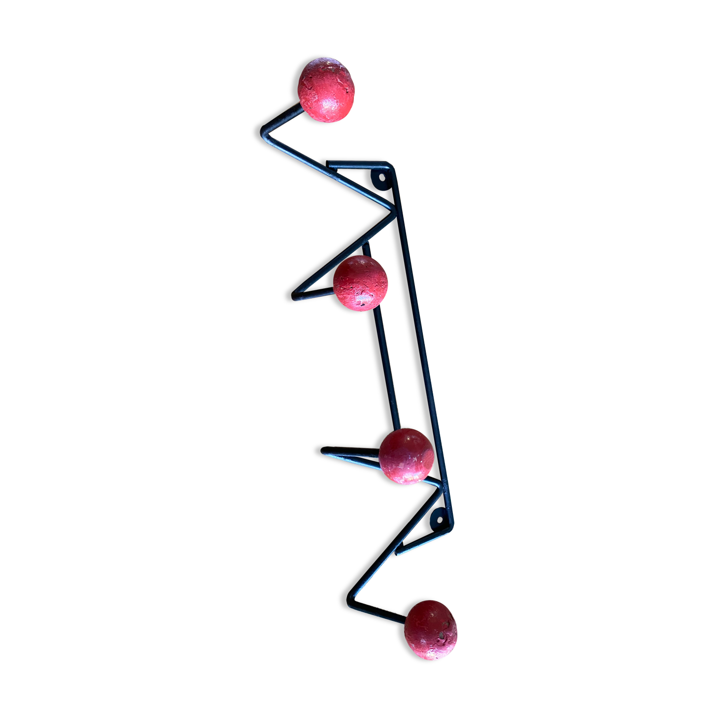 Wall coat holder vintage red balls