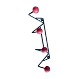 Wall coat holder vintage red balls