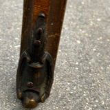 Marquetry wooden side table