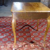 Table en merisier XVIIIème siècle Louis XV à deux tiroirs