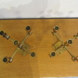 Pair of solid brass candlesticks by Lars Bergsten for Gusum