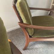 Pair of Scandinavian armchairs De Ster Gelderland in teak 60s