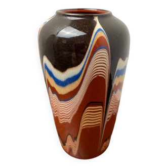 Glazed terracotta vase