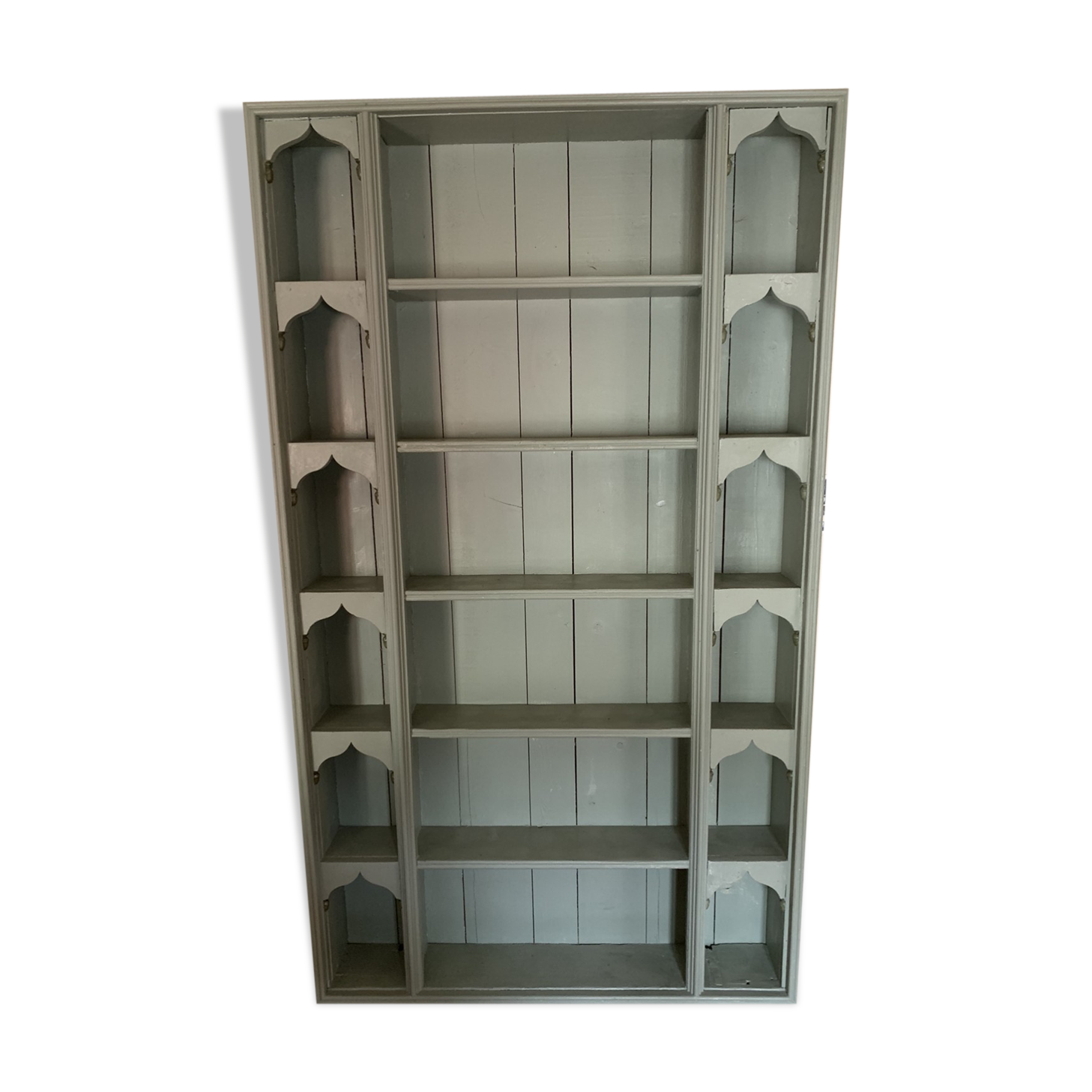 Painted wooden wall shelf