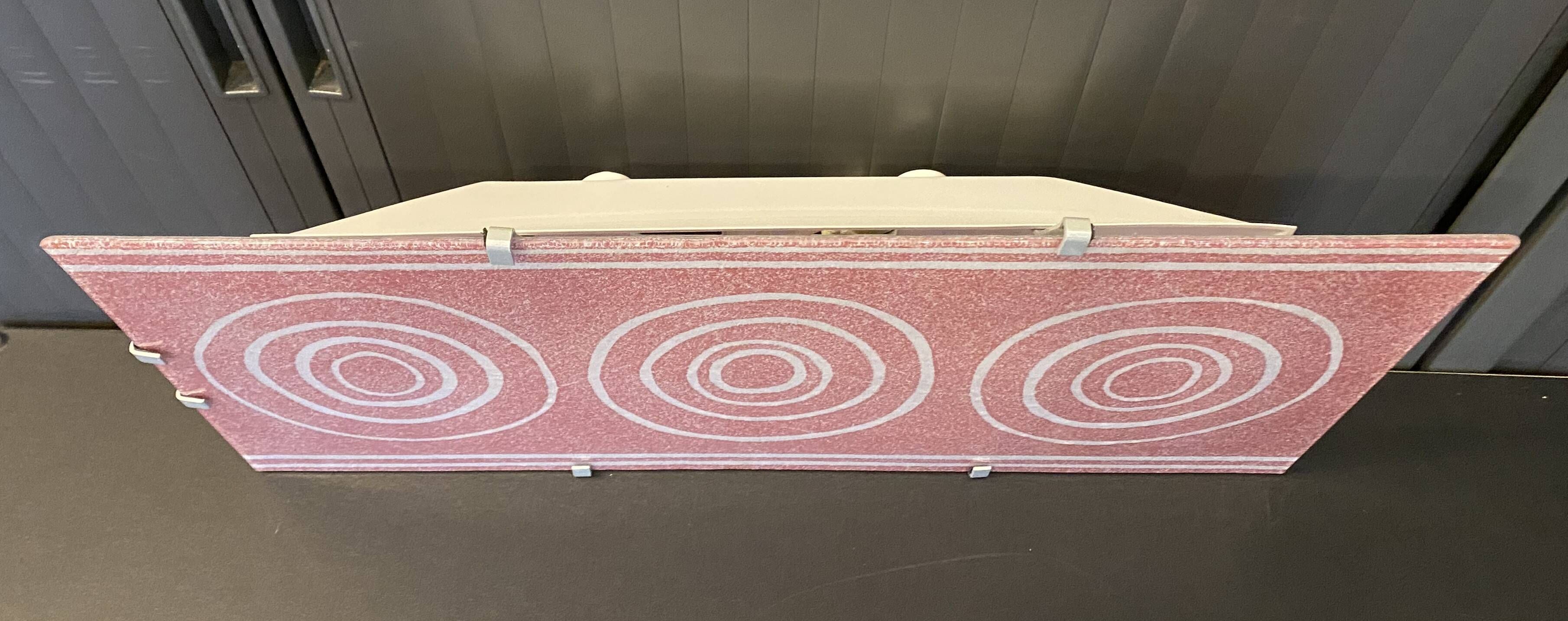 Pink glass wall lamp Ikea Gyllen Julia Treutiger vintage 1990