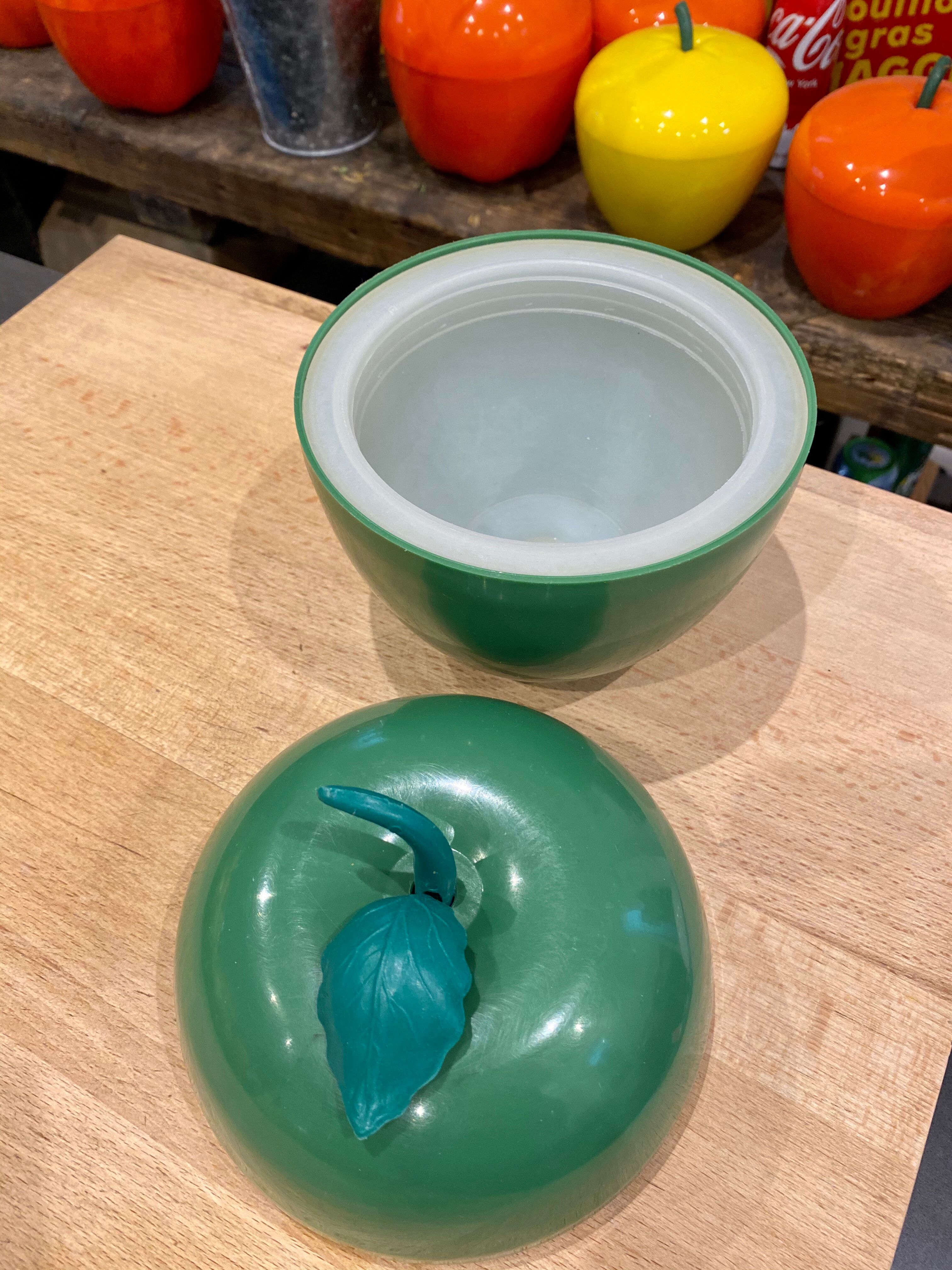 Vintage green apple ice bucket