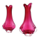 Set of 2 Organic Art Vases Josef Hospodka - Sommerso Fuchsia