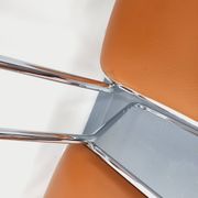 4 vintage sleigh chairs from the 70s, in designer chrome metal
