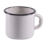 Vintage enamel cup white