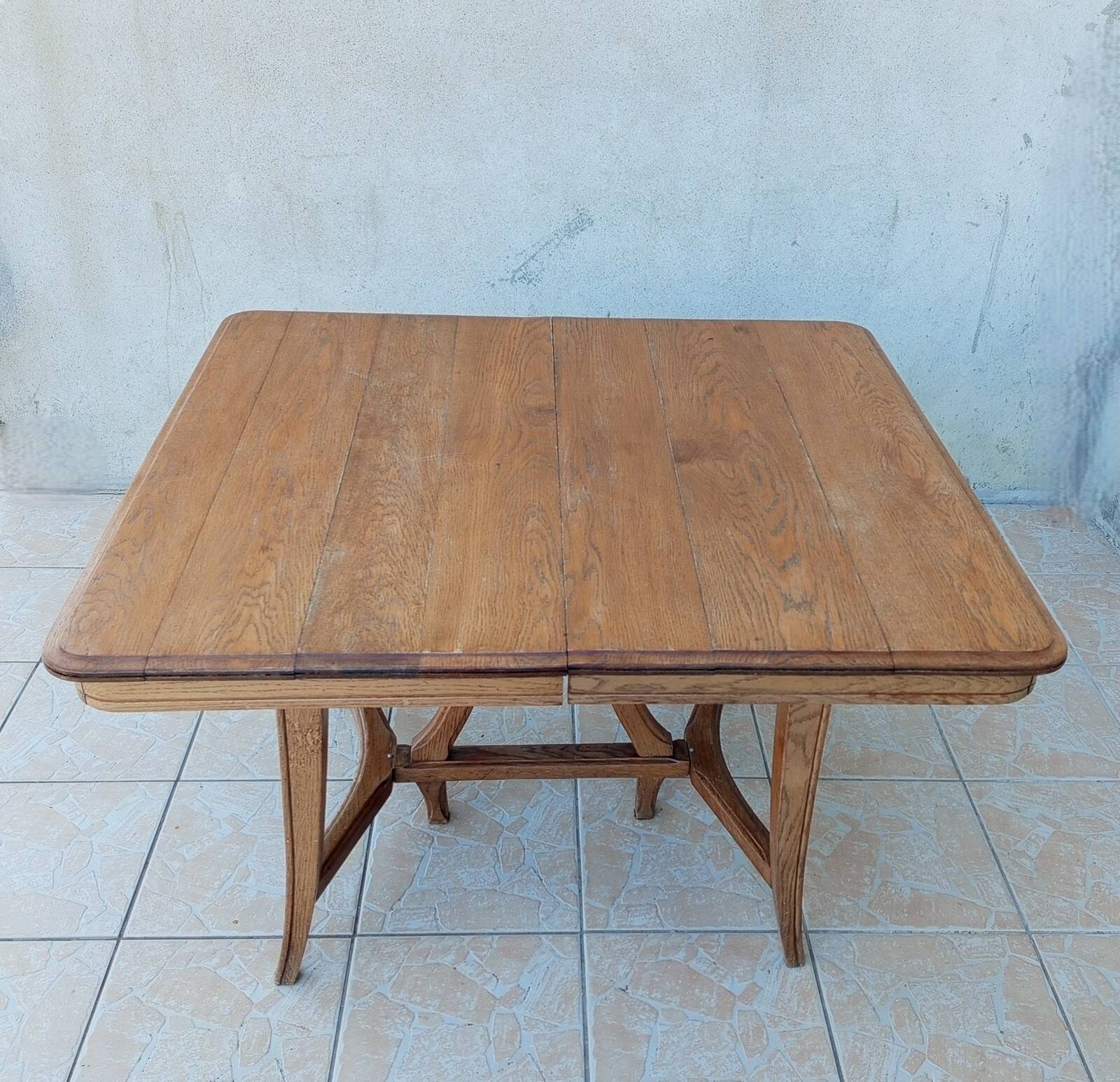 Vintage style Art Nouveau oak table