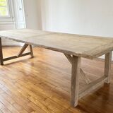 Farm table in solid old oak - Millau 200 by 100 cm