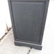 Industrial buffet four doors and four drawers black handles brushed brass patina