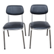 Paire de chaises vintage skaï et chrome