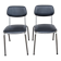 Paire de chaises vintage skaï et chrome