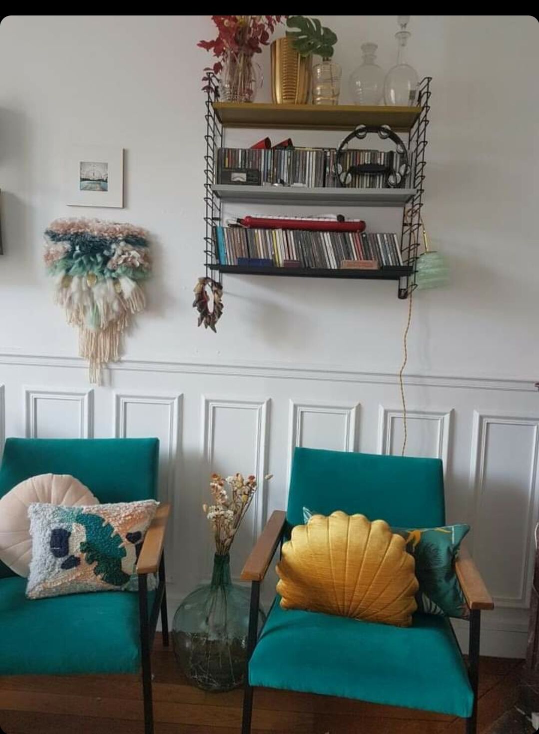 Vintage opaline walker