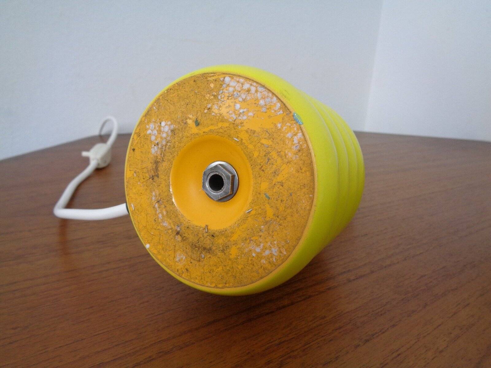 Yellow Opaline Glass Bulb Lamp by Ingo Maurer for M Design, 1960s