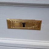 Old oak and marble chest of drawers