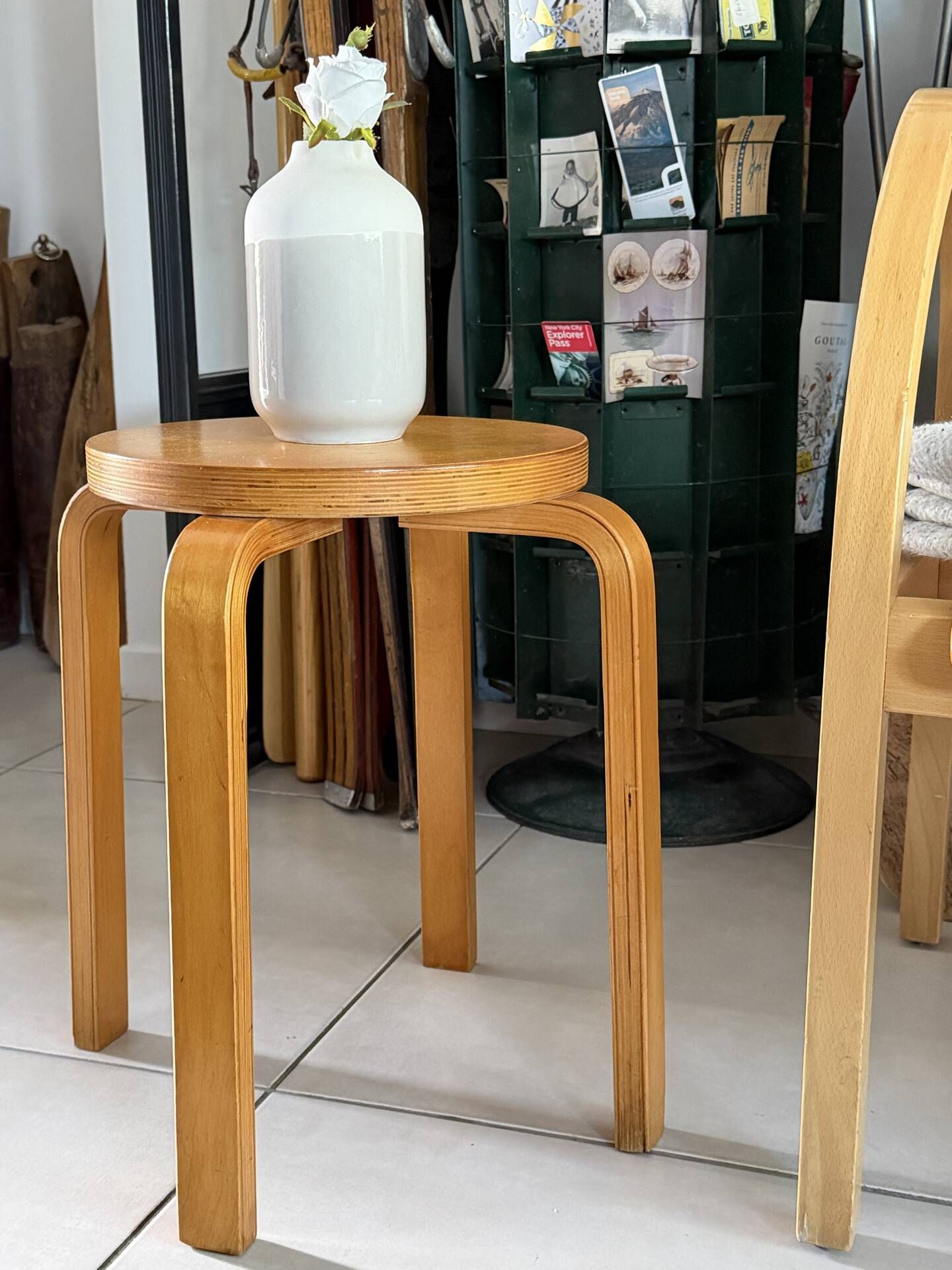 Vintage Alvar Aalto E60 stool for Artek