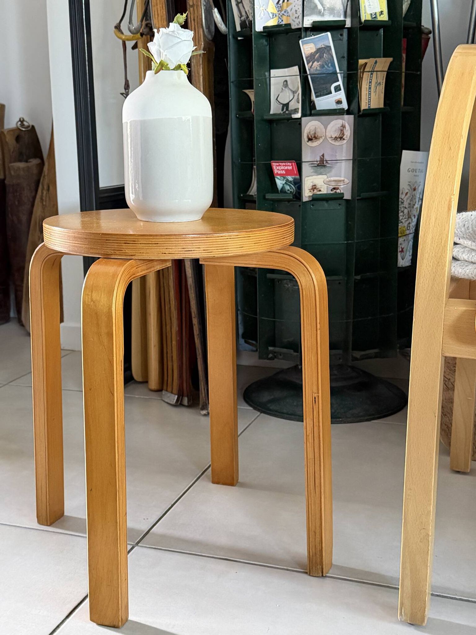 Tabouret vintage Alvar Aalto modèle E60 pour Artek