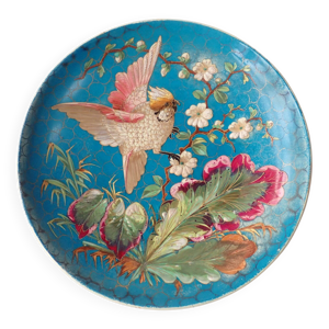 Assiette oiseau exotique - creil montereau